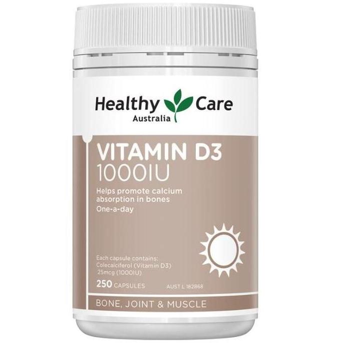 Healthy Care Vitamin D3 1000IU 250 capsules