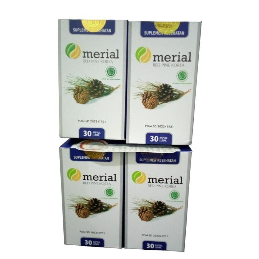 Paket 4 box Merial Fish Oil Original minyak ikan extrak Pinus Merah