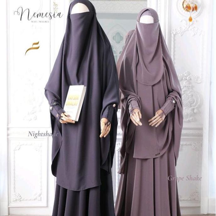[READY] NEMESIA GAMIS SET AFIFATHIN BY WINNA | GAMIS SET PREMIUM | KHIMAR NON PED | KHIMAR FK | MALI