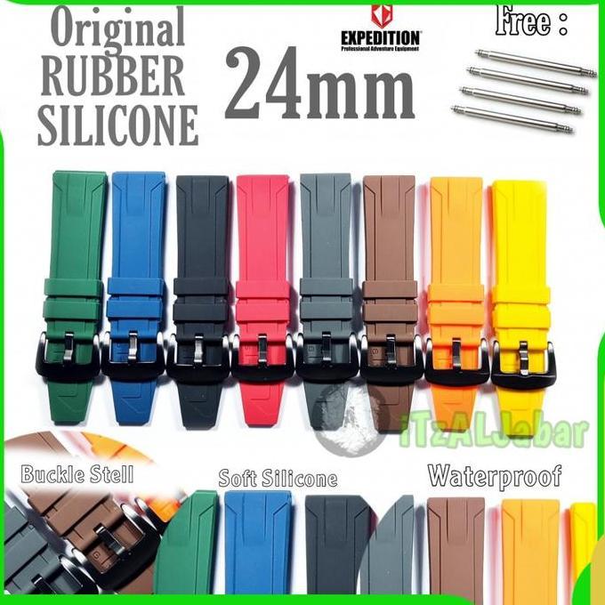 DF92 - Tali jam tangan Expedition 24mm rubber Strap Tali jam Expedition karet