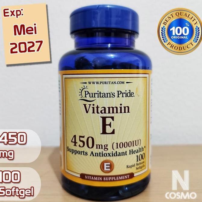 Puritan's Pride Vitamin E 450 mg 1000IU 100 Softgel Rapid Release Puritan Pride Puritans