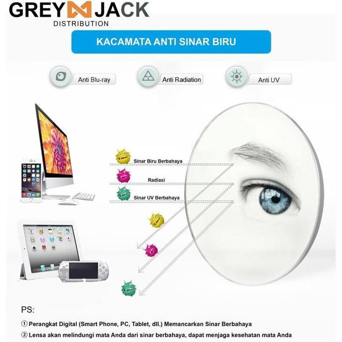 Disc Grey Jack/Kacamata Anak Anti Radiasi Komputer Hp Tv Tr90/ Fa8139-8140