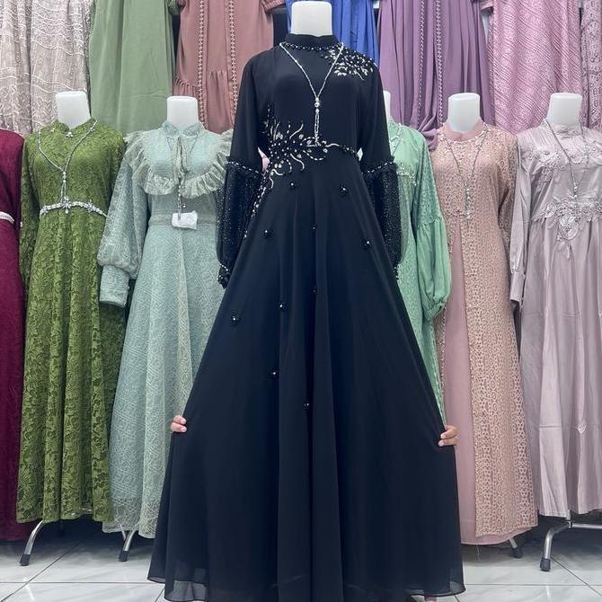 Gamis Mewah Zheva 01 Payet Butik