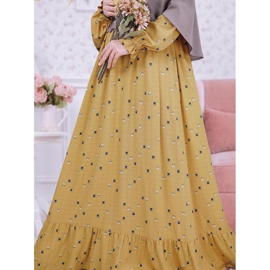 Ditsy Gamis Nhtgown Desember 2025 Size XS S M L XL XXL Material Katun Pinot Viscose Premium Busui Fr