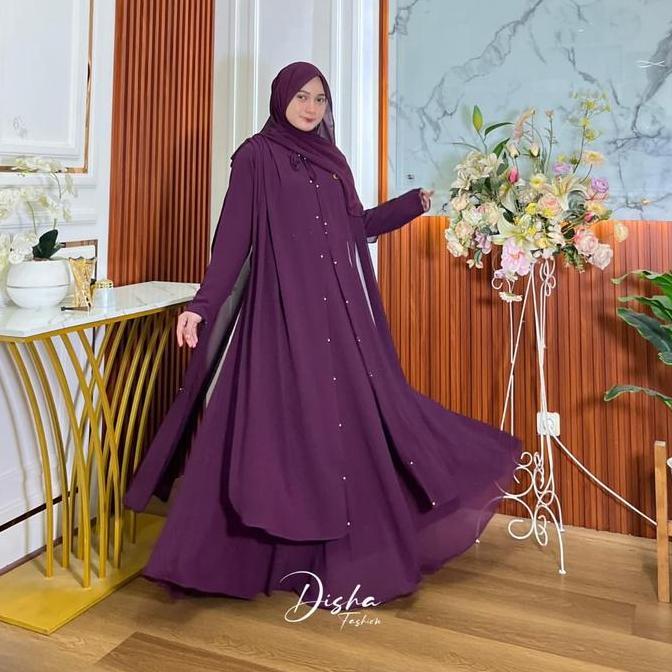 Anum Premium Series Shafira Set Abaya Matt.Ceruty Armany Cocok untuk Kondangan dan Syar'i - Muslim G