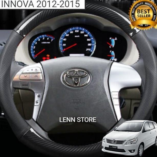 Cover Sarung Stir Carbon Toyota INNOVA 2KD 2010 2011 2012 2013 2014 2015