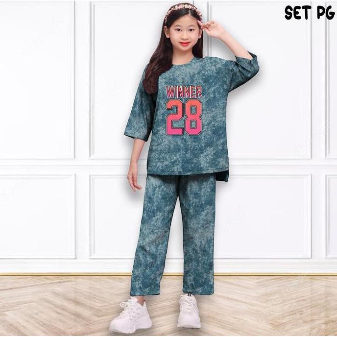 Setelan Wash Anak Perempuan Winner Usia 5-13 Tahun Setelan Anak Ornella