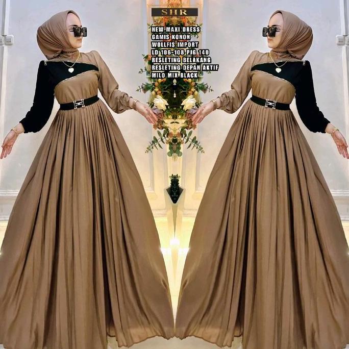 SHR MAXI DRESS GAMIS RESLETING GAMIS KONON