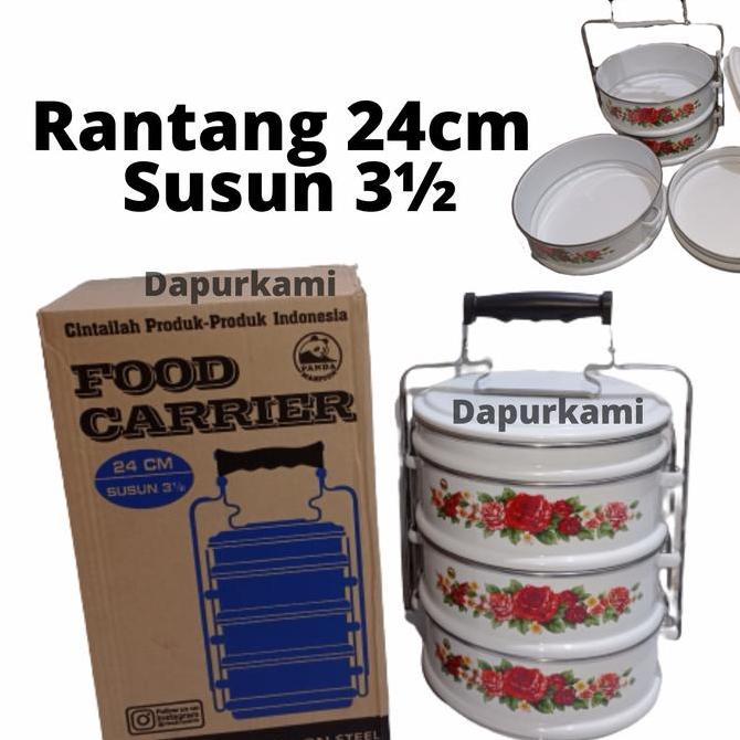 Rantang Enamel JUMBO Rantang Enamel 24cm Susun 3,5 Maspion Ori
