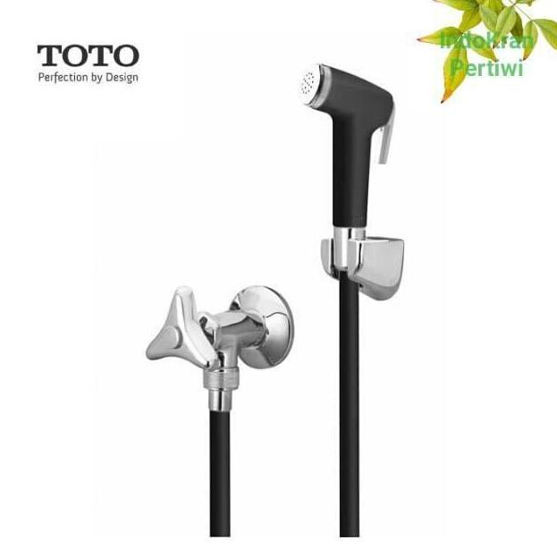 Jet Shower TOTO TX403SB hitam+ Stop Valve / Shower Closet TOTO TX403S hitam