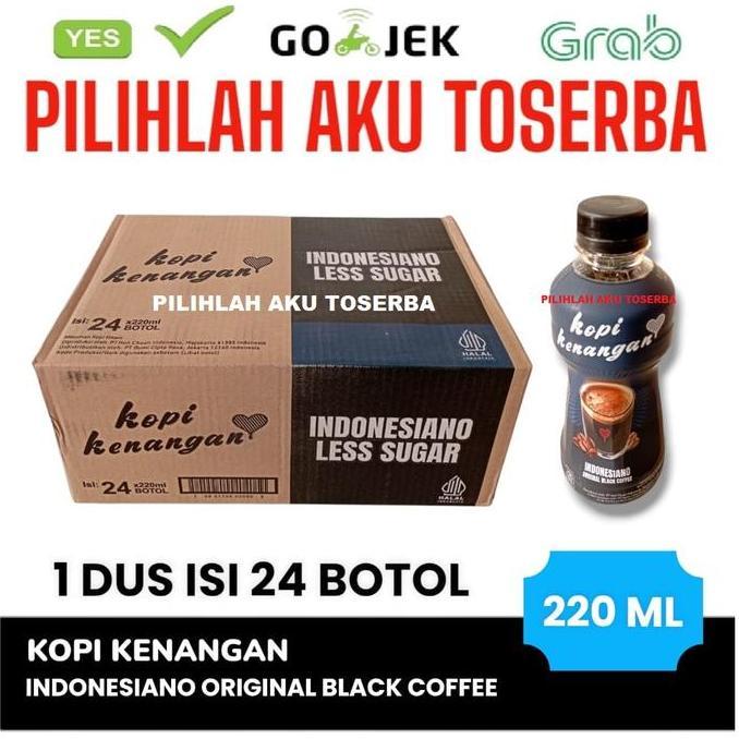 KOPI KENANGAN INDONESIANO BLACK COFFEE 200 ml - ( 1 DUS isi 24 botol )