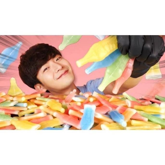 ORI wax bottle candy Bee Candy permen lilin edible korea