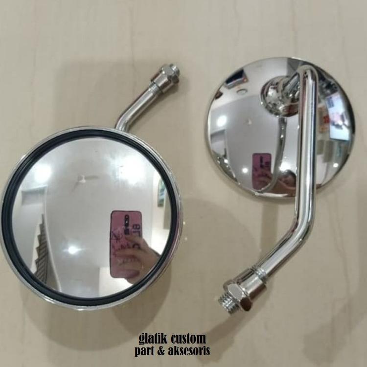 Viral  Spion Bulat Retro Classic Variasi Cb Gl Megapro Tiger Supra Metic Honda