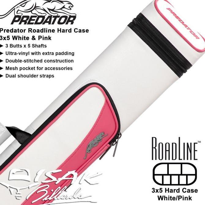 Predator Roadline 3x5 Hard Cue Case | White Pink Tas Stick Billiard