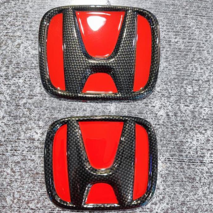 emblem honda carbon printing khusus Honda jazz GE 2012-2014