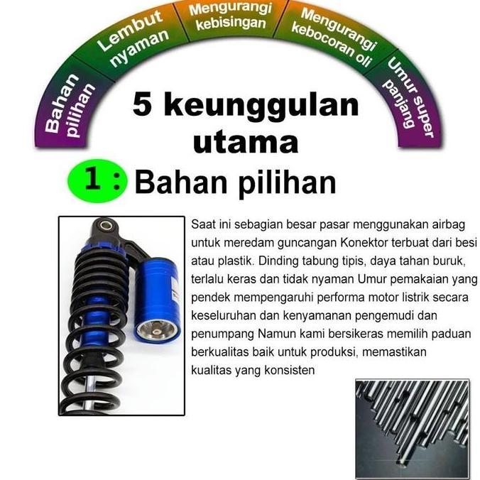 Shock Motor Belakang Shockbreaker Tabung Atas 310MM 330MM Universal Matic Adjustable Empuk Nyaman Va
