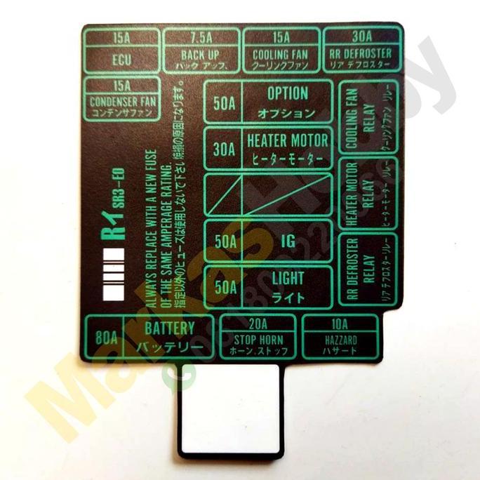 Stiker Honda Civic Genio Fuse Box Sikring