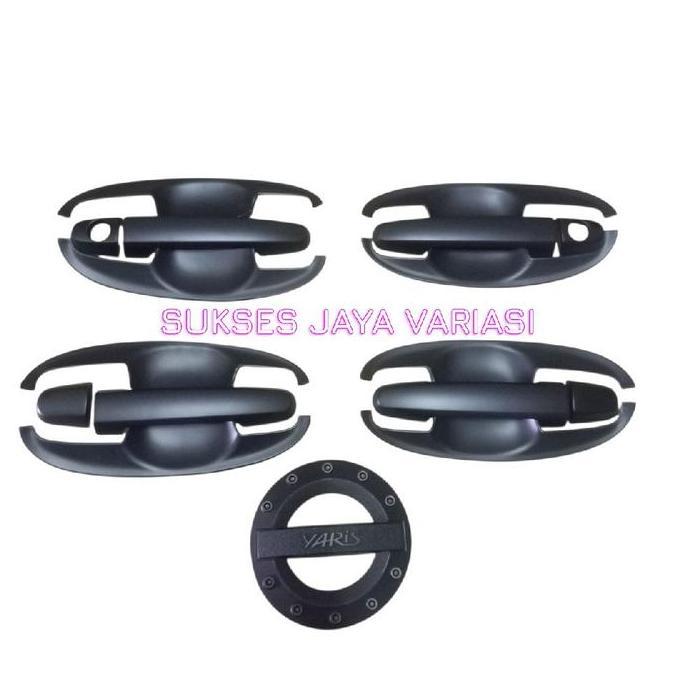 Paket Outer Handle Tank Cover Mobil Toyota Yaris Lama Yaris Bakpao 2005-2013 Hitam - Car, Motorcycle