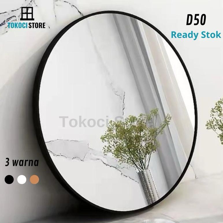 Cermin kamar mandi cermin bulat aesthetic cermin bulat wastafel cermin dinding Cermin Aesthetic