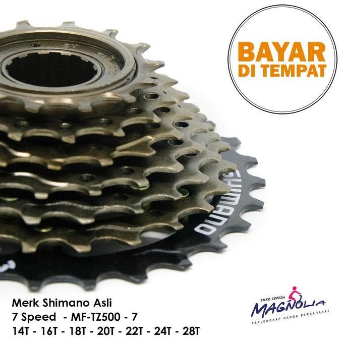 Promo Freewheel Sprocket 7 Speed Sepeda Gear Gir Tumpuk Shimano Drat Ulir Diskon