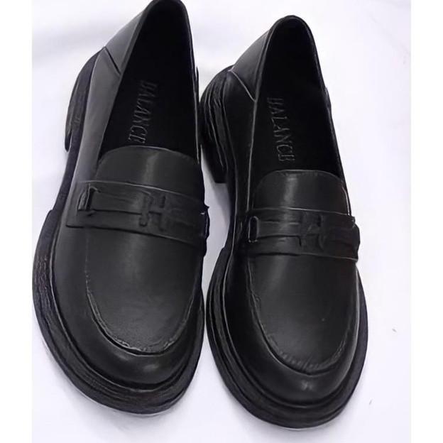 Murah (Cod) Sepatu Jelly Karet Wanita Shoes  Pantofel Hak Balance 0605 1 Kerja Sendal