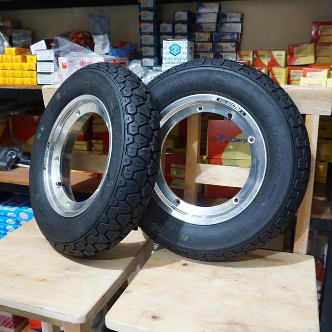 Paket Velg Tubeless Vespa Ring 10 Vrossi & Ban Delitire SC111