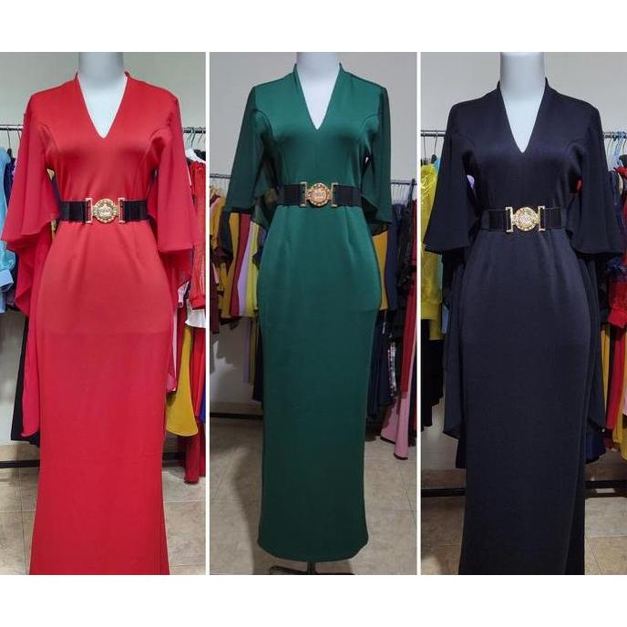Mbgx- Loowear Bodycon Long Dress Butik Wanita Kondangan Casual Formal Vintage Premium Bangkok Terbar