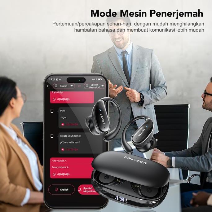 Diterium- Lenovo Erazer Xt80Pro Headset Terjemahan Pintar Ai True Wireless Bluetooth Earphone Sport 