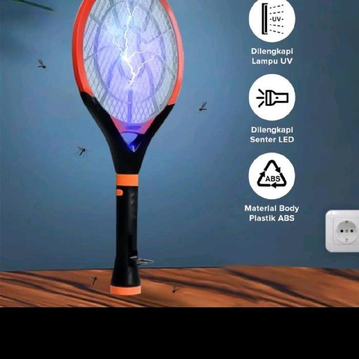 Raket Nyamuk KENMASTER KM-089 + Lampu Senter LED - KENMASTER Raket Nyamuk - Mosquito Killer KM089