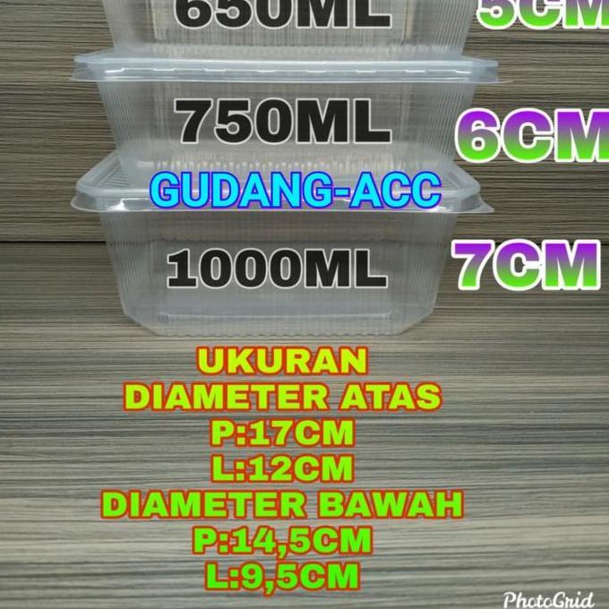 Siapkemas- Thinwall Kotak Makan Food Container Mika Box 500Ml 650Ml 750Ml 1000Ml