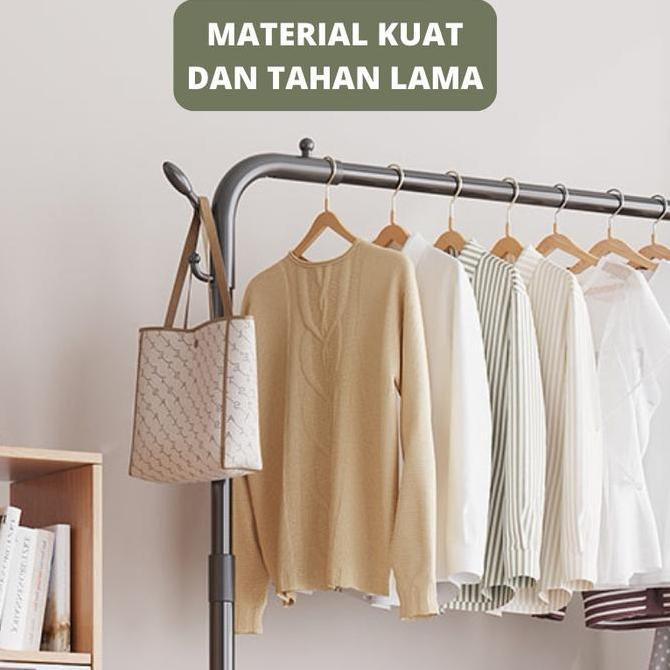 [CUCI GUDANG] / Dejavu Rak Baju Gantungan Stand Hanger Besi Rak Pakaian Gantung Tempat Sepatu Jemura