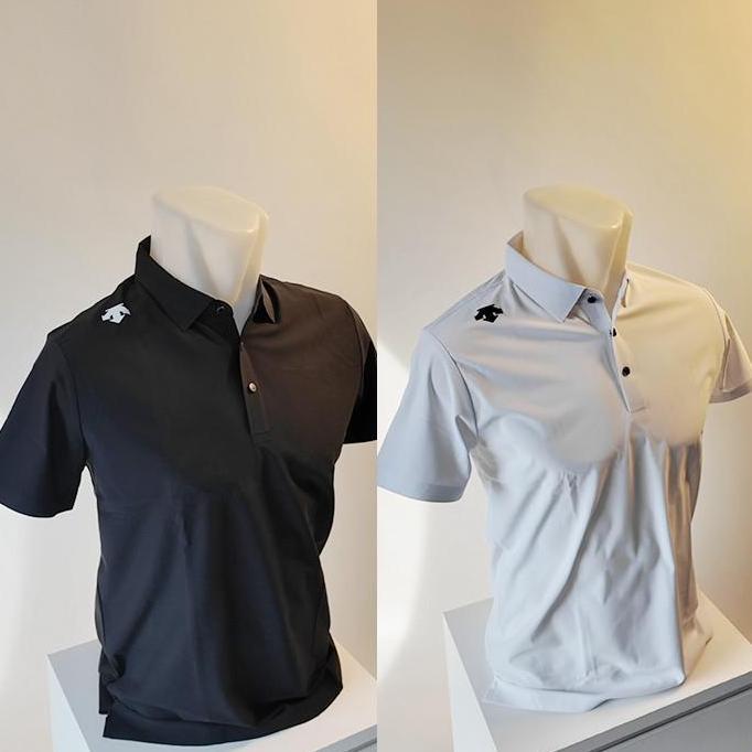 Baju Polo Shirt Golf Pria Kaos Kerah Golf Man Polyester Basic Descente Minwoo Stichless Best Quality