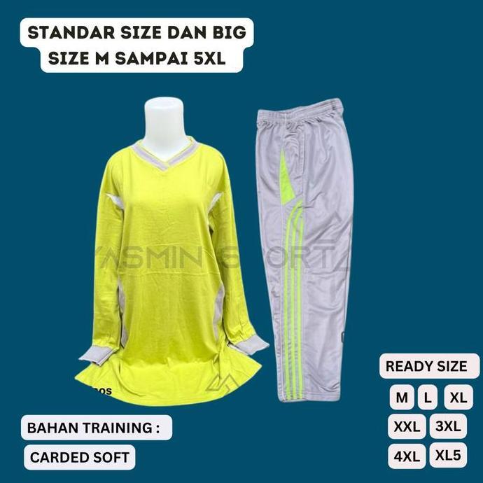 ( 3XL, 4XL, 5XL ) SETELAN BAJU OLA WANITA TUNIK SETELAN BAJU OLAHRAGA TRENING 1 SET BAJU OLAHRAGA WA