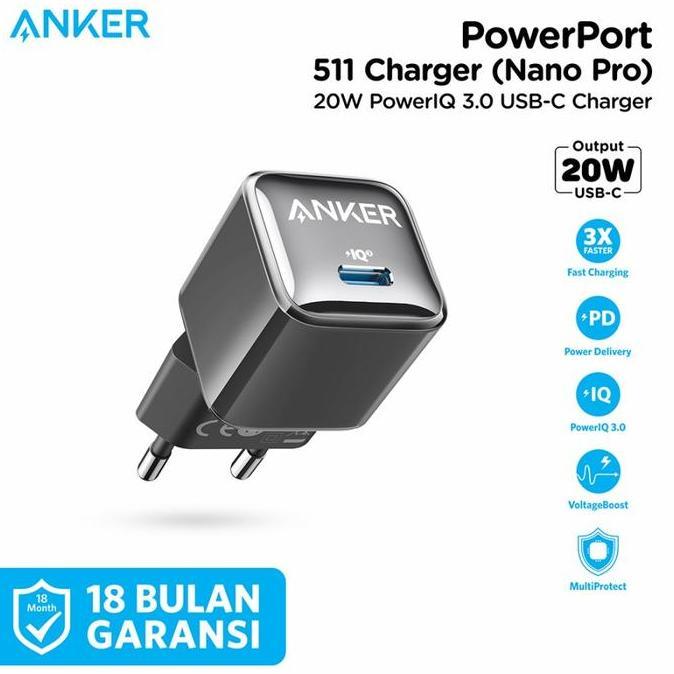 TERLARIS - Wall Charger Anker PowerPort Nano Pro 20W - A2637