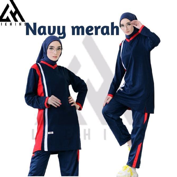setelan olahraga tunik muslimah wanita/setelan guru/setelan trening olahraga tunik muslimah wanita t