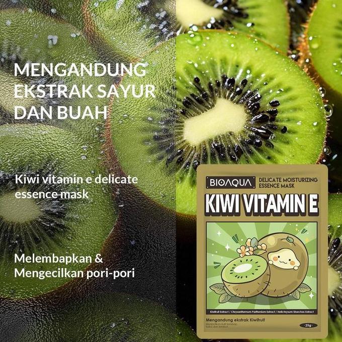 Bytxi- Mix 40PcsBioaqua Sheet Mask Wajah Natural Serum Series Facial Treatment Face Mask Wajah Wamit