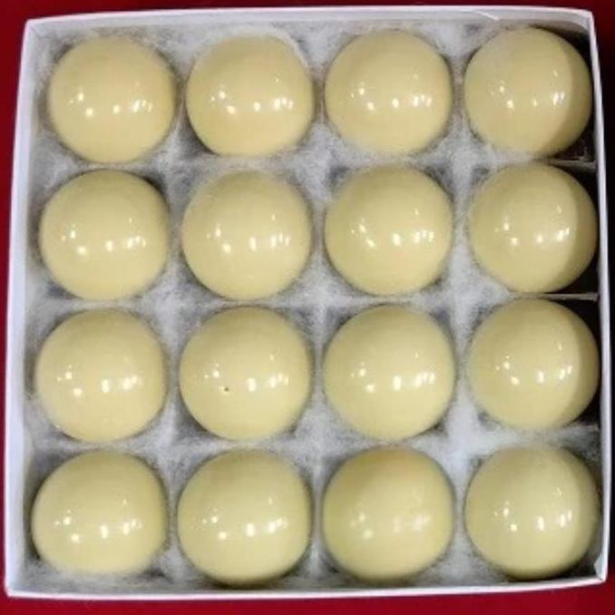 NEW BOLA GACO BILLIARD / BOLA PUTIH POLOS UKURAN 2 3/8 HARGA SATUAN