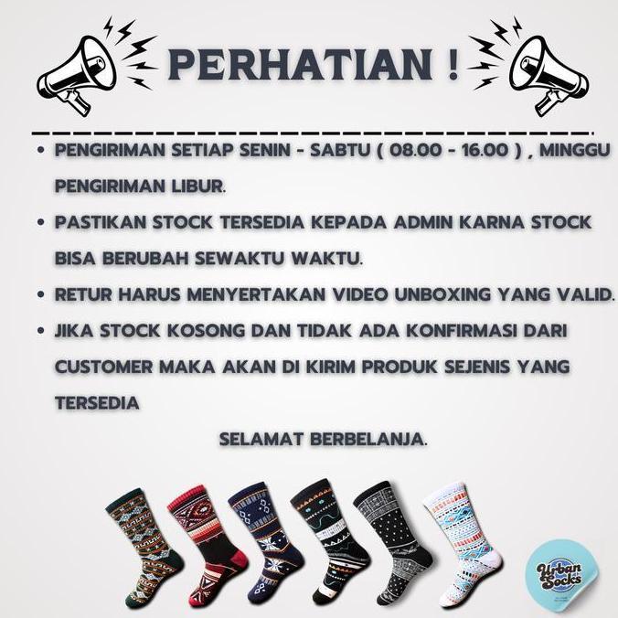 100% Aman Kaos Kaki Tribal Oldschool Premium [ Lusinan ] | Tebal, Stylish, & Bonus Langsung Limited 