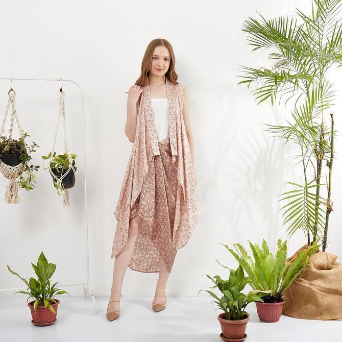 Batik Set Lunima / Baju Kondangan / Pesta / kaftan set / Batik Viscose Muslim Outer Wanita