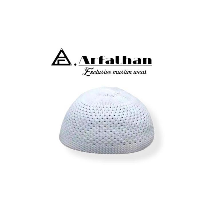 TERBARU Peci Rajut Dewasa / Peci Haji / Peci Putih / Peci Rajut / Peci Rajut Rajut Polos Tebal / Pec