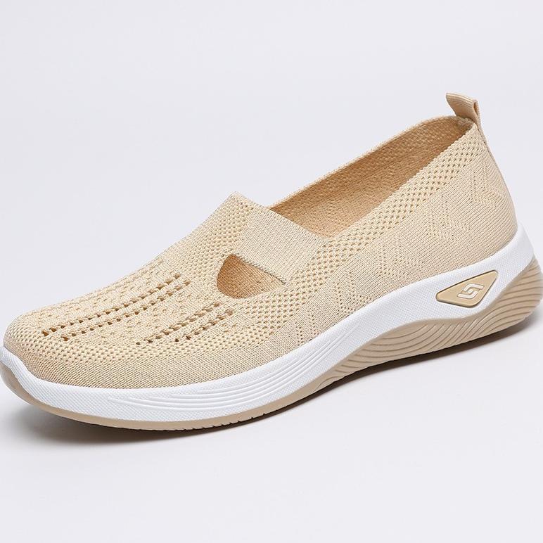 READY STOCK SOLWAY [14 Warna] sepatu wanita Sepatu Flat cewek Rajut Slip On Tahan Air Berpori Sol Ka