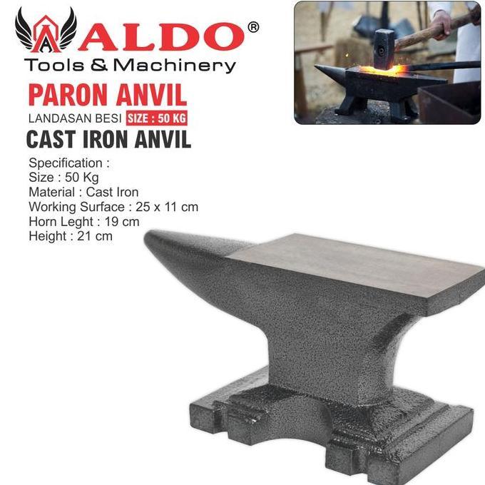 Promo PARON ANVIL / LANDASAN BESI 50 KG (110 LBS) ALDO Diskon