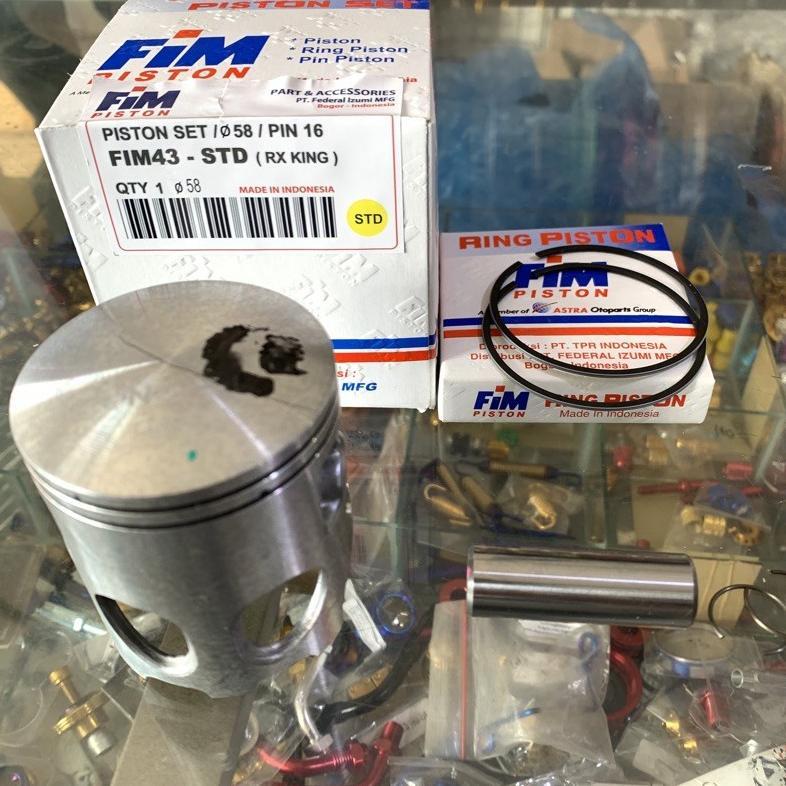 PISTON SEHER SET FIM 43 YAMAHA RX KING OS STD 50 100 150 200 250 300 16