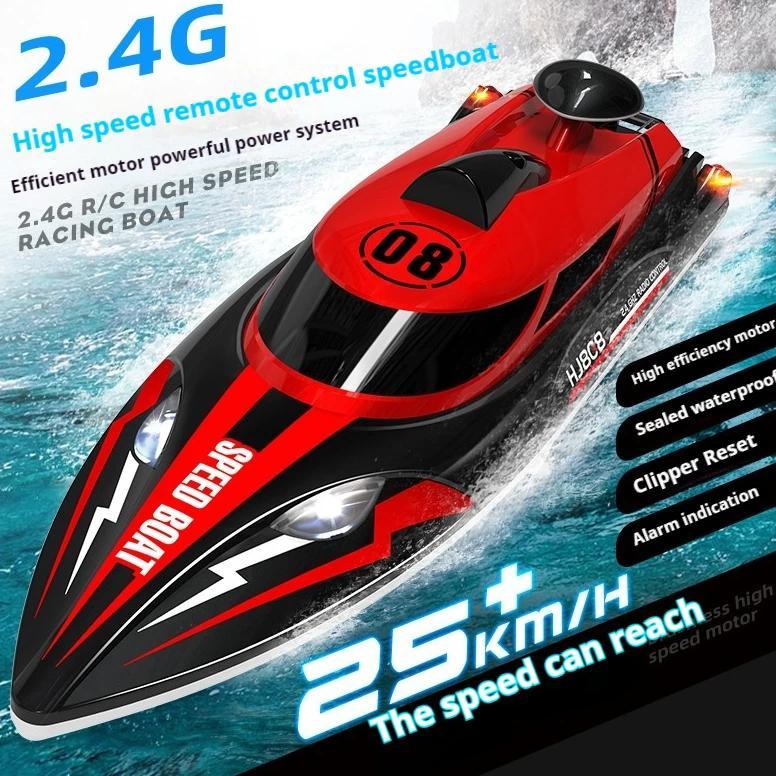LARISS rc boat HJ808 2.4ghz 25kmh speed 150 meter kontrol kapal rc speed boat