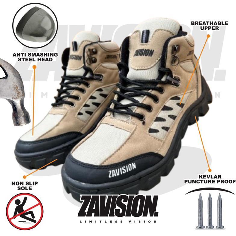 terbaru zavision sepatu safety ujung besi sepatu hiking outdoor sepatu gunung olahraga z-23