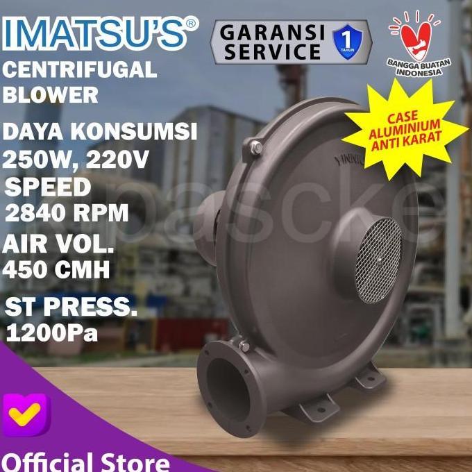 Radial Centrifugal Blower 250WATT 220V Alumunium Chasing Blower Keong