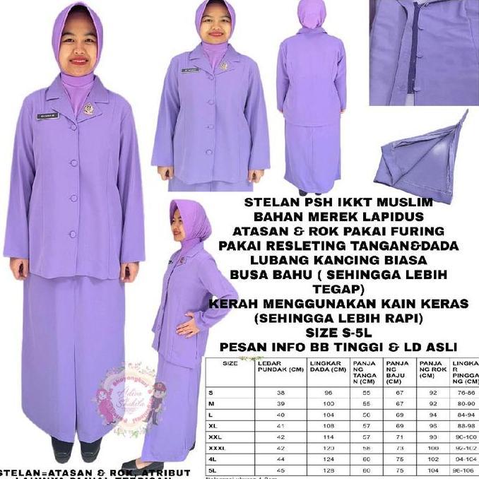 ADIVA-- STELAN PSH IKKT MUSLIM BAHAN LAPIDUS terlaris