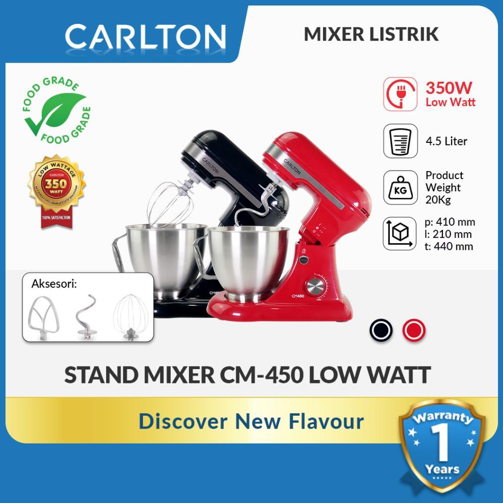 [CAQUEEN] CARLTON Mixer Listrik 4,5 Liter 350 Watt Stand Mixer Kue dan Roti Mixer Adonan Roti dan Te