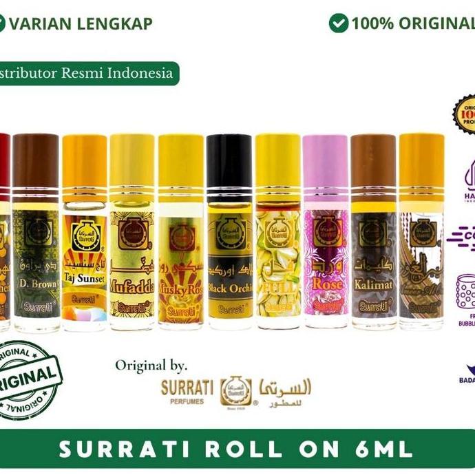 Mist- Surrati Parfum Surrati 6Ml Roll All Varian || Alcohol Free || Parfum Arab Berkualitas