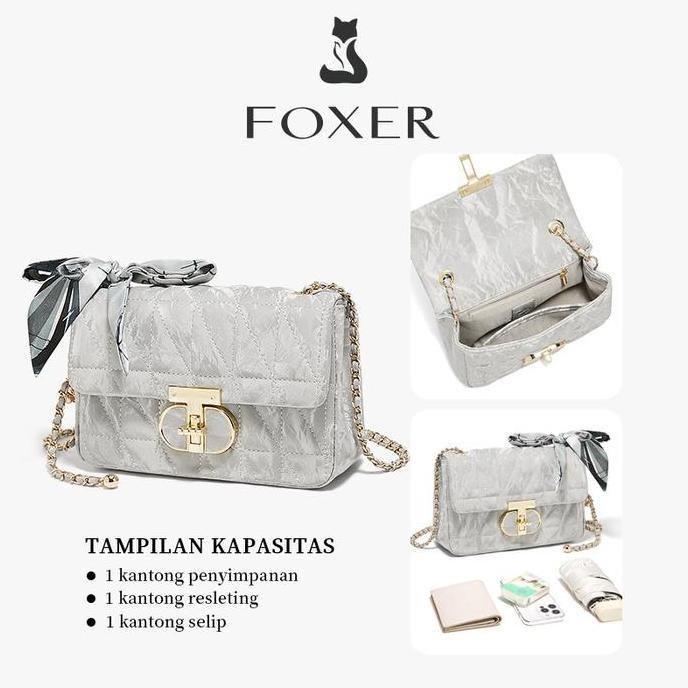 FOXER Tas Bahu Wanita Yang Ringkas dan Portabel Tas Selempang Yang Simpel dan Elegan Tas Wanita Kuli
